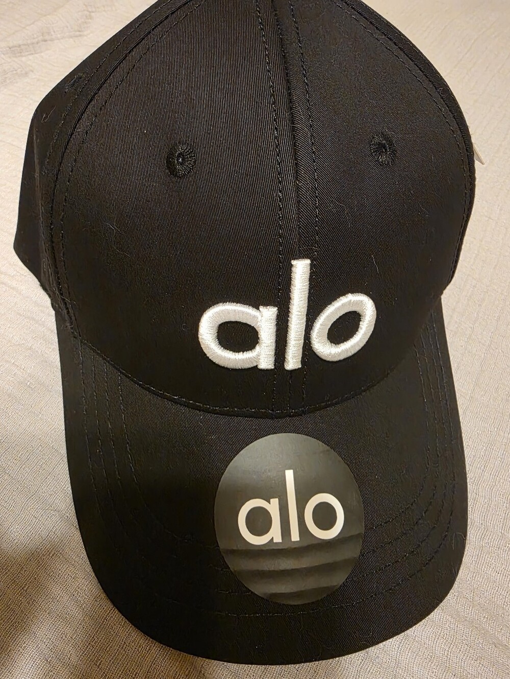 Alo Black Logo Baseball Cap